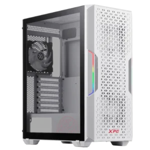 case xpg starker air gaming mid tower blanco atx 2 x usb paneles laterales vidrio templado panel frontal malla magnética