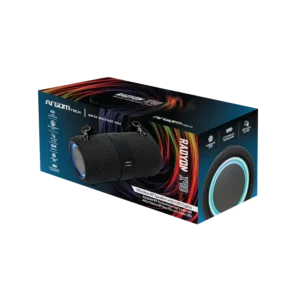 cornetas argom radyon x40 premium negro bluetooth usb 3.5mm 14w inalámbrico luces led incluye correa