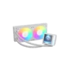 enfriador liquido gamdias aura gl240 v2 3 pines argb lga 1851 intel y amd carcasa giratoria blanco (copy)
