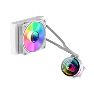 enfriador liquido gamemax iceburg 120 infinity rgb 4 pines 180 w lga 1700 amd am5 blanco