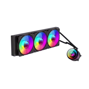 enfriador liquido gamemax iceburg 120 infinity rgb 4 pines 180 w lga 1700 amd am5 blanco (copy)