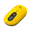 mouse logitech pop emoji 1000dpi inalámbrico 4 botones multidispositivo amarillo