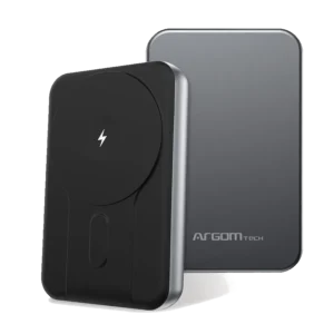 power bank argom ms10 magnetico 10000mah usb indicador led ultradelgado aluminio