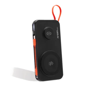 power bank argom st10 magnetico 10000mah 3 en 1 con cable ultradelgado negro