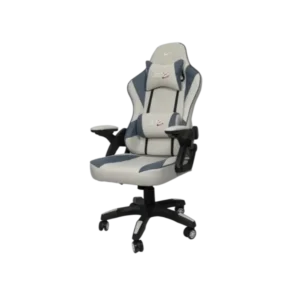silla jemip gaming elysium 2434 cojín lumbar reposabrazos inclinacion 90 grados blanco gris