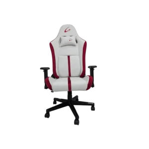 silla jemip gaming katla soporte lumbar reposabrazos blanco rojo