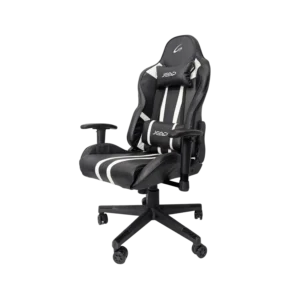 silla jemip gaming racer cojines removibles reposabrazos negro carbon blanco