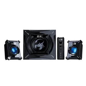 subwoofer genius sw g2.1 2000 ii negro 3.5mm 45w led azul intermitente caja de control individual
