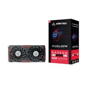 tarjeta de video arktek cyclops amd radeon rx7600xt gddr6 128bits hdmi dp negro