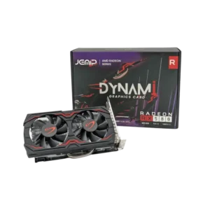 tarjeta de video gaming jemip dinami amd radeon rx580 ddr5 256 bits negro