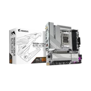 tarjeta madre gygabyte b650m aorus elite ax ice socket amd5 4x ddr5 sata usb hdmi dp
