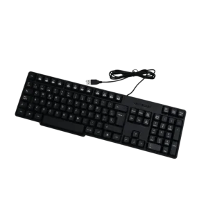 teclado jemip office k889 español usb plug play impresión uv negro